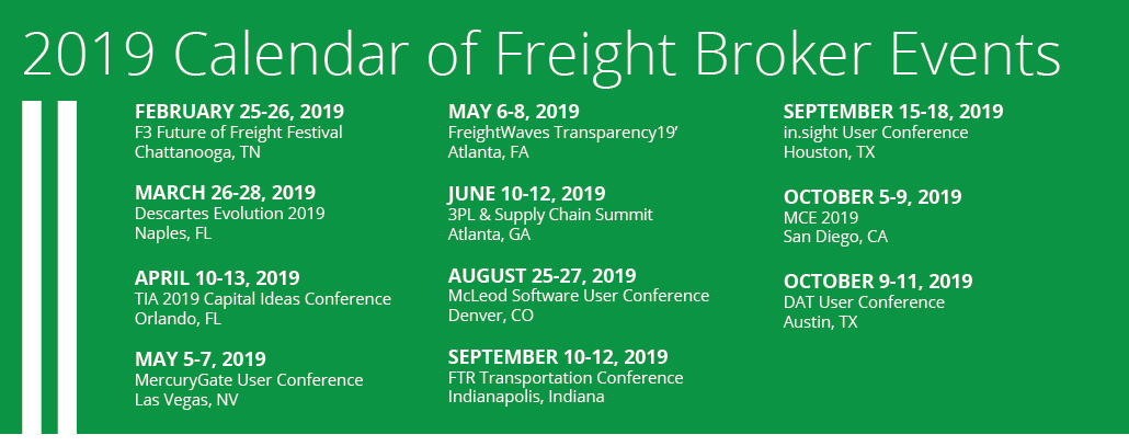 Image for 2019 Guide to Freight Broker Industry Events