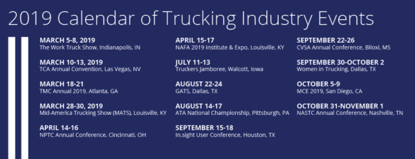 Image for 2019 Guide to Trucking Industry Events